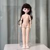 Fashion European Supermodel Nude Doll Curly Hair Dress Up 1/6 Doll Model 30cm Dark Skin Action Figure Body Children Gift