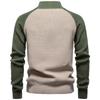 Pull Polyvalent pour Homme à Fermeture Éclair et Col Montant - Couleur Unie - Tendance Automne/Hiver à Manches Longues Style Européen