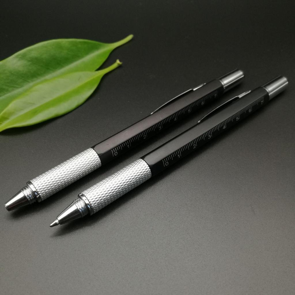 7-in-1 Multifunctional Pen with Touch Screen Stylus, Screwdriver, Ruler, and Level Gauge