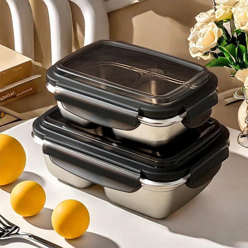  Portable Lunch Food Container Students Kids 304 Stainless Steel 304 Stainless Steel Sealed Divided Bento Lunch Box