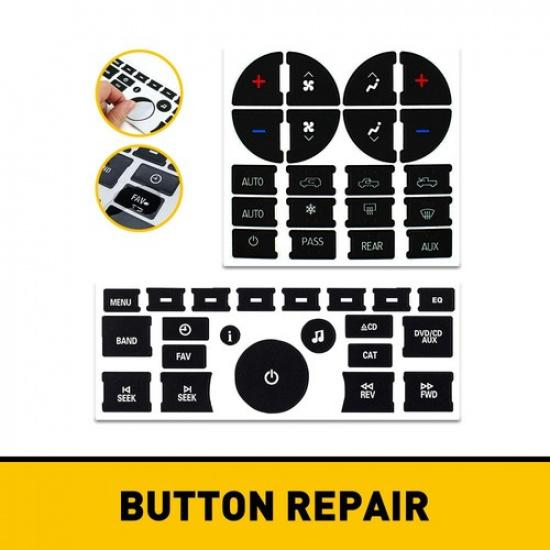 Radio+A/C Climate Control Button Repair Decals Stickers Car For GM GMC US