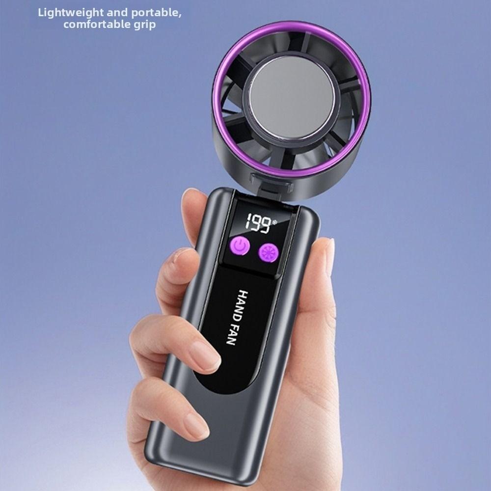 High Speed Portable Cooling Fan Semiconductor Refrigeration Mini Turbo Fan Handheld Fan  School