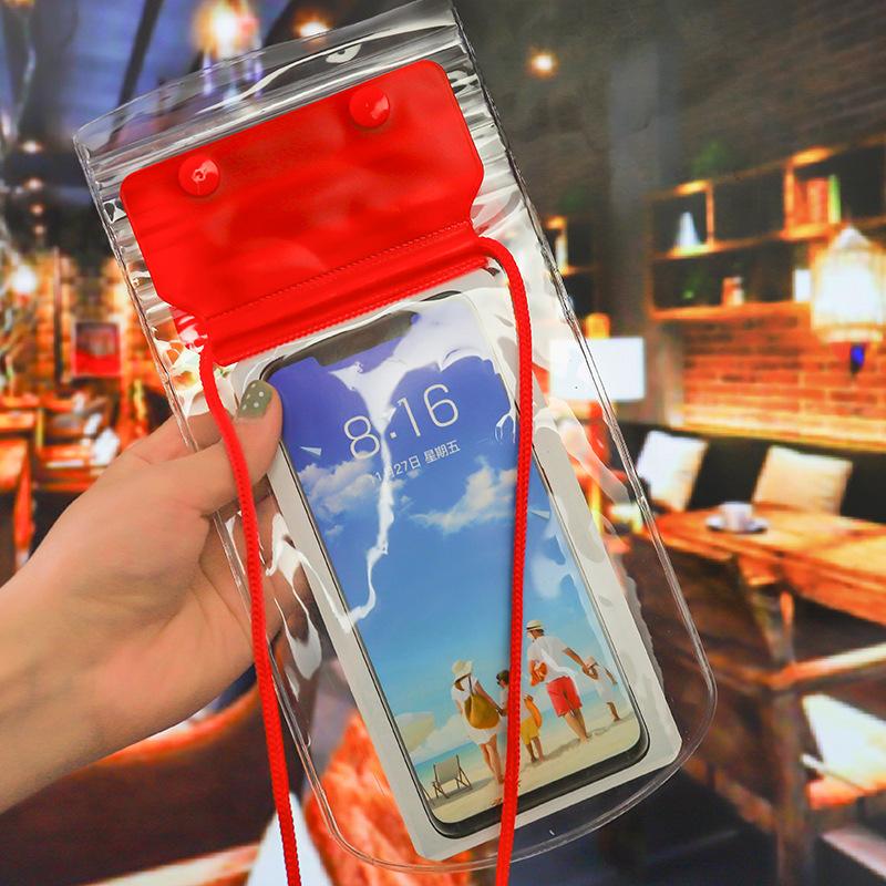 Large Transparent Waterproof Phone Pouch Touch Screen Waterproof Bag For Swimming Outdoor Activities