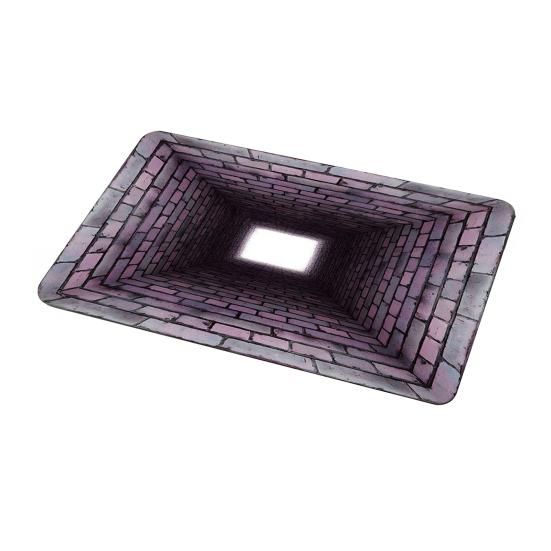 3D Koberec Bezedná jáma Vizuální past Rohožka s padacími dveřmi Protiskluzová Absorpční Optická iluze Hloubka Podlahová rohožka pro Vchod do domu Obývací pokoj Herní místnost