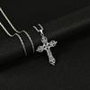 Personality Punk Multiple Crosses Pendant Necklace for Men Women Stainless Steel Fashion Hip-hop Street Party Daily Wear Jewelry