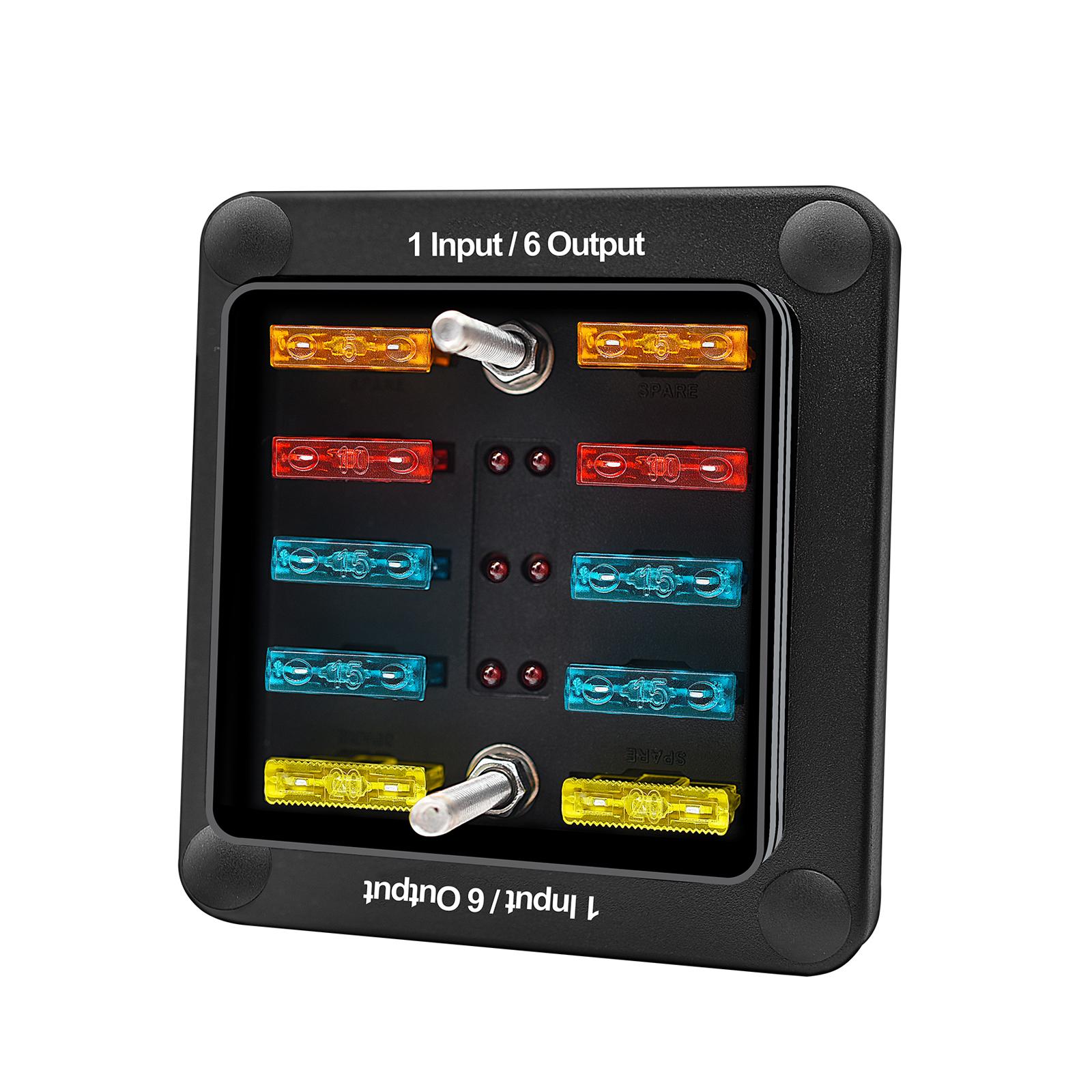 6-контактный блок с держателем коробки цепи заземления для защитной крышки светодиодная — фото 11