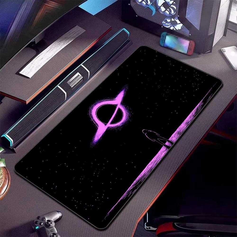 Purple Starry Sky Symbol Gaming Mouse Pad Waterproof Nonslip Desk Mat