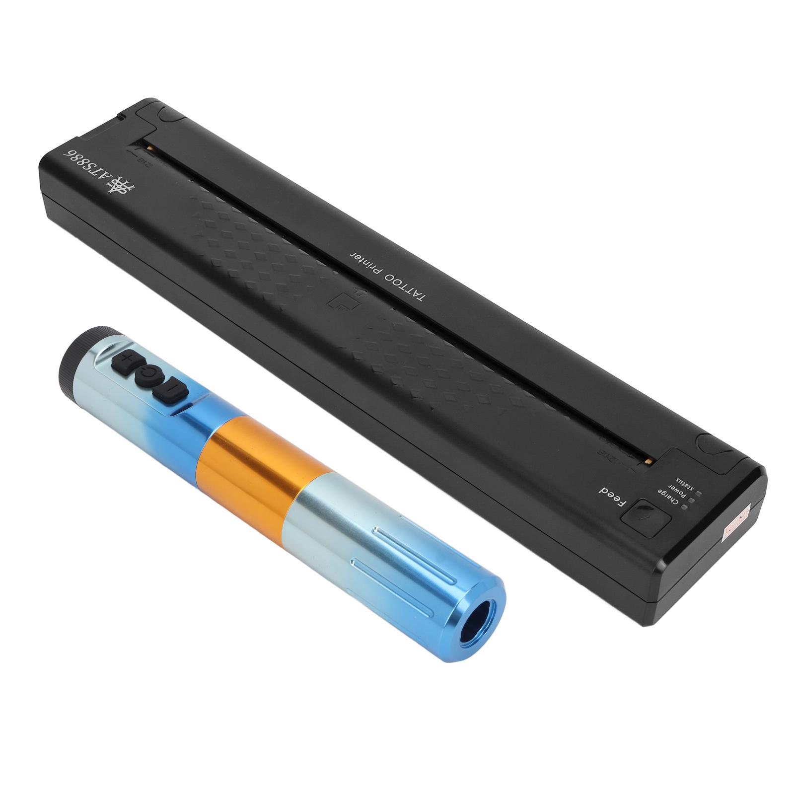 

1200 мАч термотрансферный трафаретный копировальный аппарат USB-интерфейс 1500 мАч беспроводная ручка для татуировки синий