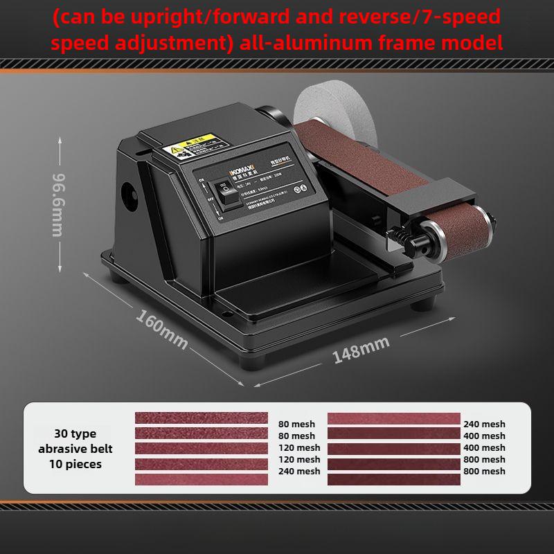 

Electric Belt Sander Variable Speed Sanding Polishing Machine Multi-purpose Aluminum Alloy Knife Sharpener Grinder Power Tools