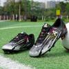 35-47 Men's High-top Football Boots Large Size Long Nails Leather Boys Soccer Shoes Nailing Anti -slip Football Boots