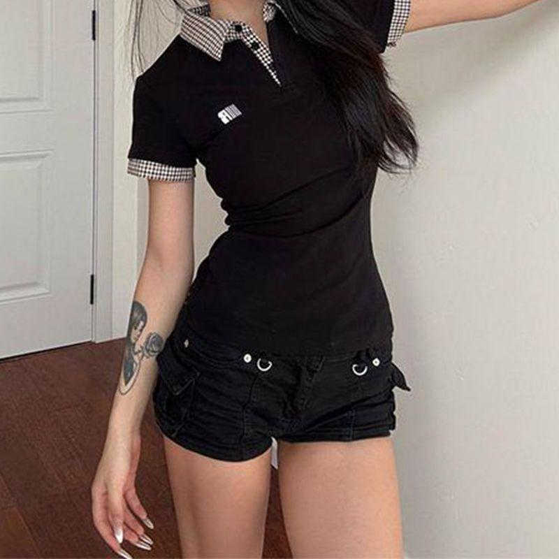 

Petite Women s Retro Low-Rise Denim Shorts: Casual Summer Straight Hot Pants Small