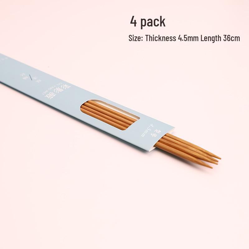 Karbonisierte Bambusgarn- & Schalstrickwerkzeug-Set - Gerade, dicke Nadeln zum Handstricken & Häkeln