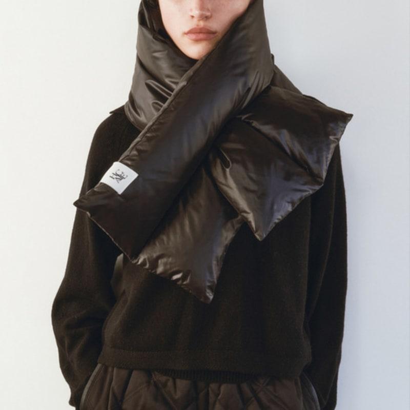 HACIE GLOSSY GOOSE DOWN MUFFLER [4COLORS]