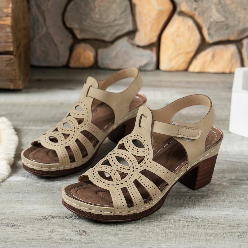Women's Sandals 2024 Summer New Fashion Women's Shoes Open Toe Thick Gladiator Casual Sandals Comfortable Light Sandals