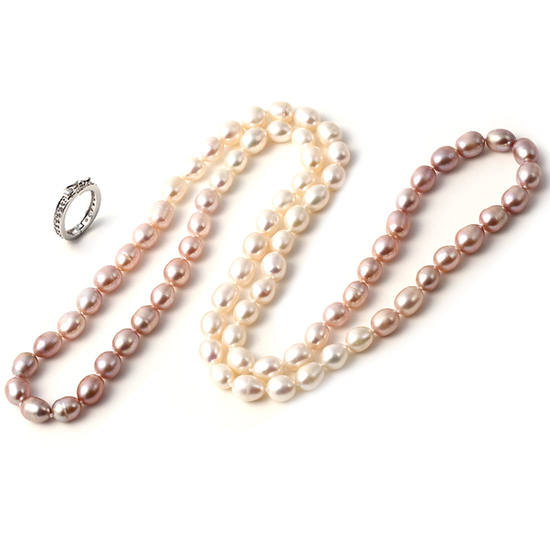 

PLUSTER Freshwater Pearl Necklace [Gift Box & Clicker Set]