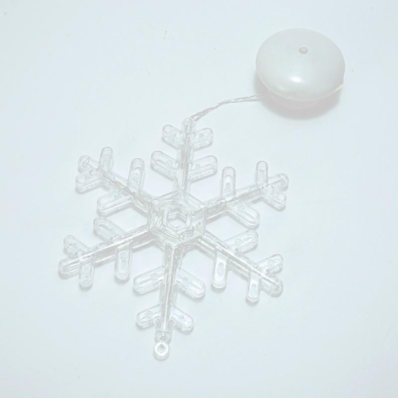 Weihnachtsbeleuchtung am Fenster mit Saugnapf-Hängesternen (batteriebetrieben)