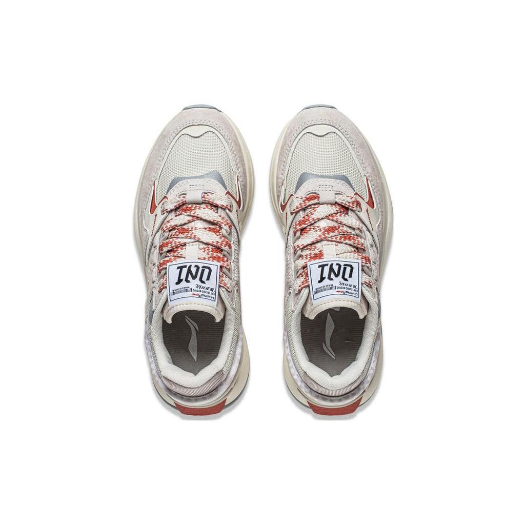 Li Ning 001 Original Aspiration V2 CNY Slip Resistant Abrasion Resistant Casual Shoes Women's Gray AGCU062-1