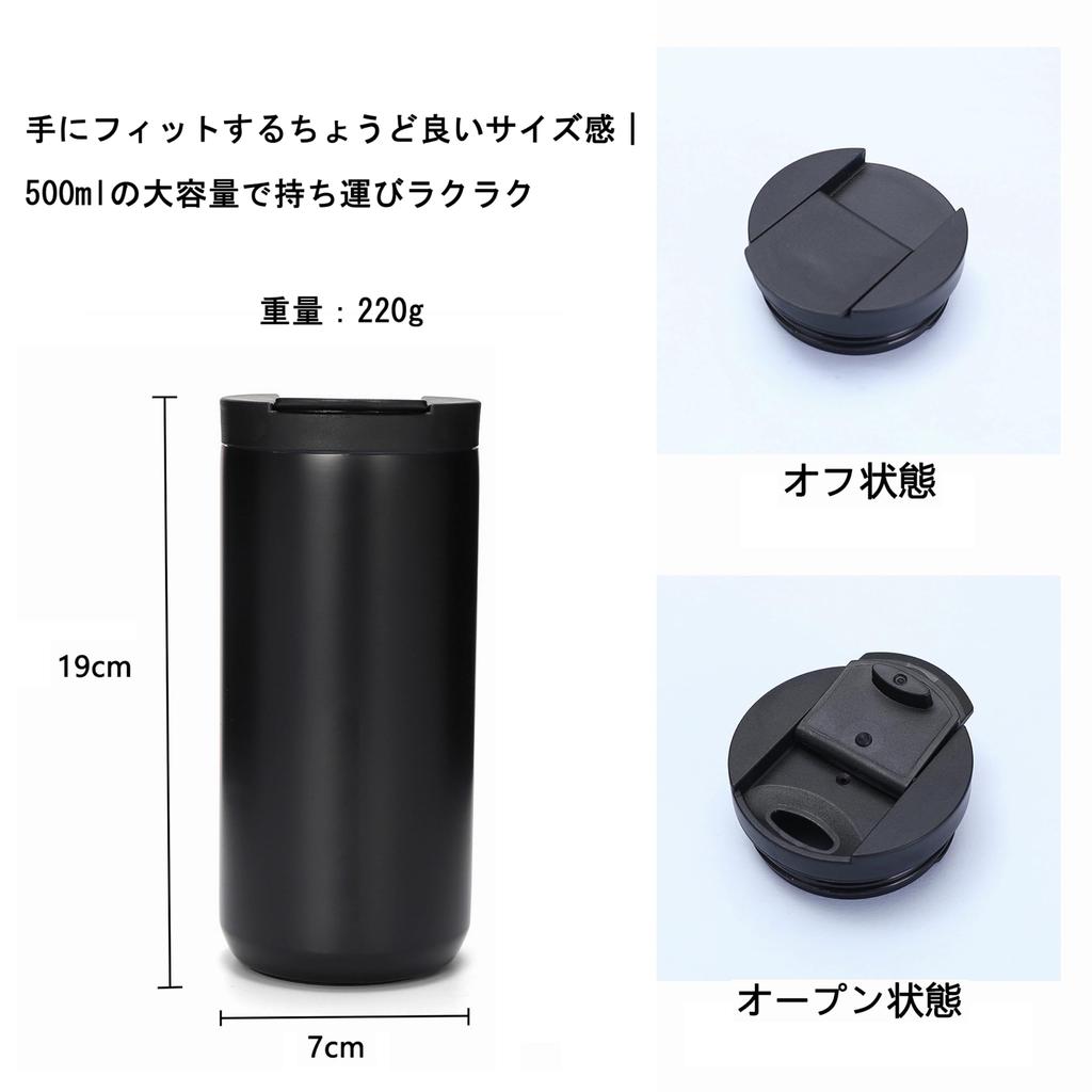 stainless steel that is resistant to MYEEDA Tumbler 500ml Stainless steel tumbler with lid Vacuum insulated Coffee Water bottle Large capacity Thermos