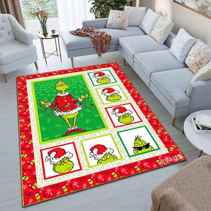 Christmas Gift Comedy Movie How the Grinch Stole Christmas carpet home living room decoration table and chairs anti slip door mat carpet A4