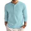 Men's Loose Casual Button Down Collar Long Sleeve Top