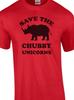 Save the Chubby Unicorns T Shirt Tee Rhinoceros Rhino
