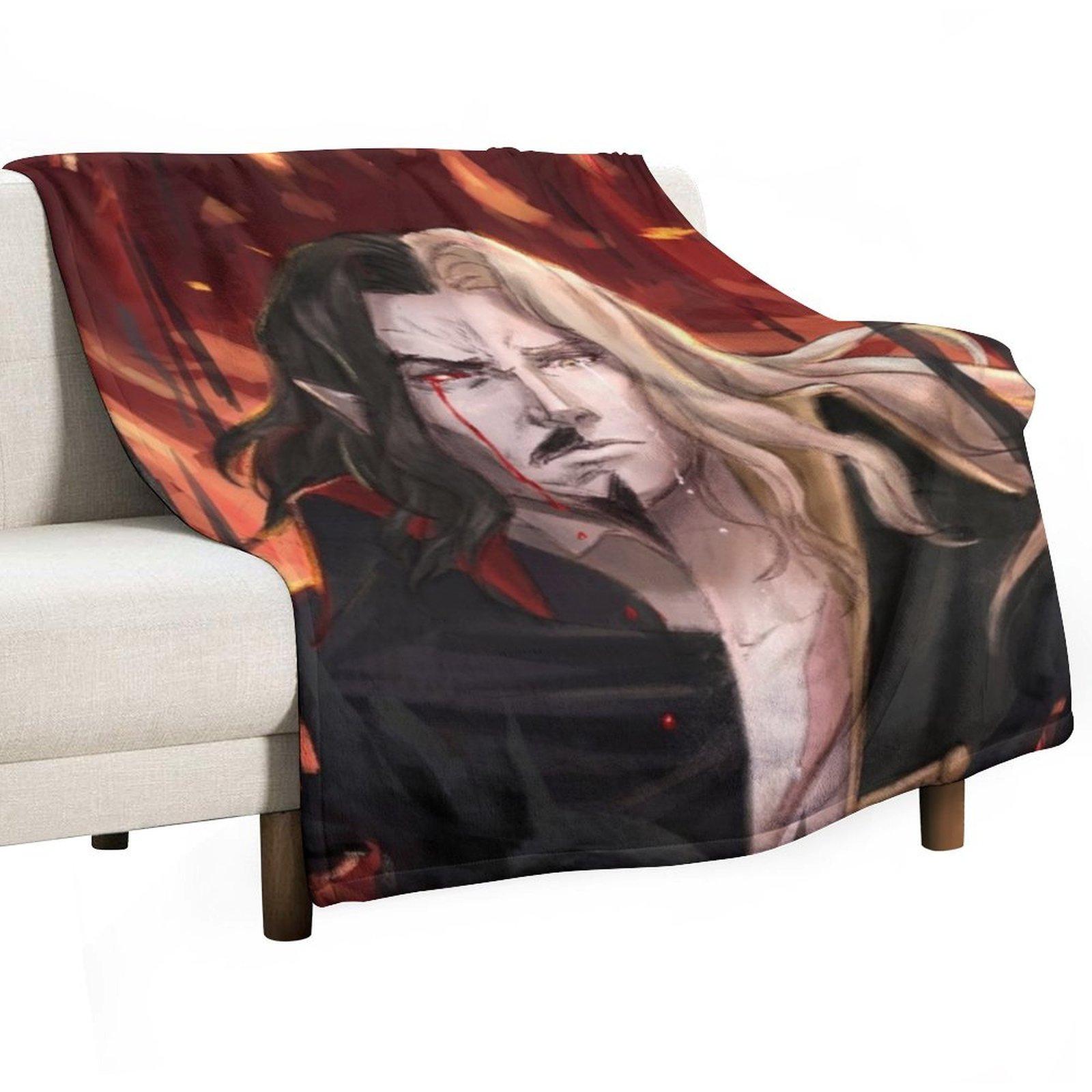 Castlevania Throw Blanket Thin Furrys Furry Plaid on the sofa Blankets 30x40in