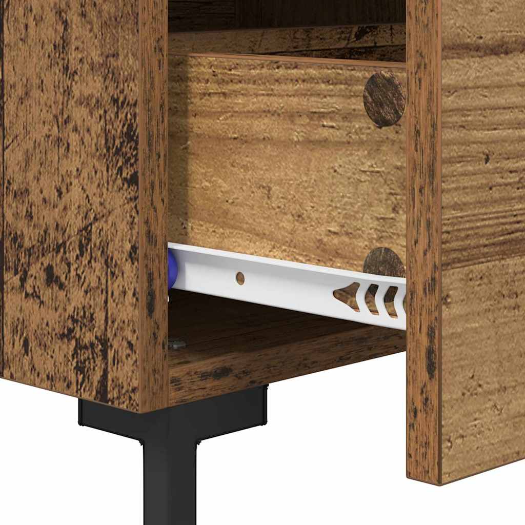 Nightstand Reclaimed Wood Look 40 x 35 x 47.5 cm Engineered Wood