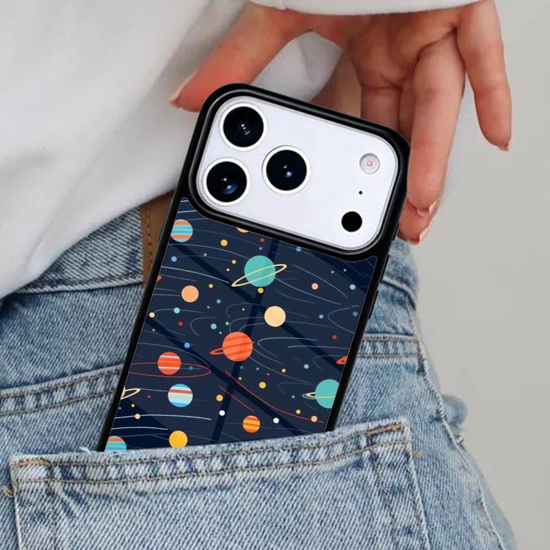 Space Planets Solar System soft Phone Case for iPhone 17ProMax 12 13 14 15 16e 17 Pro Max Plus Air Cover