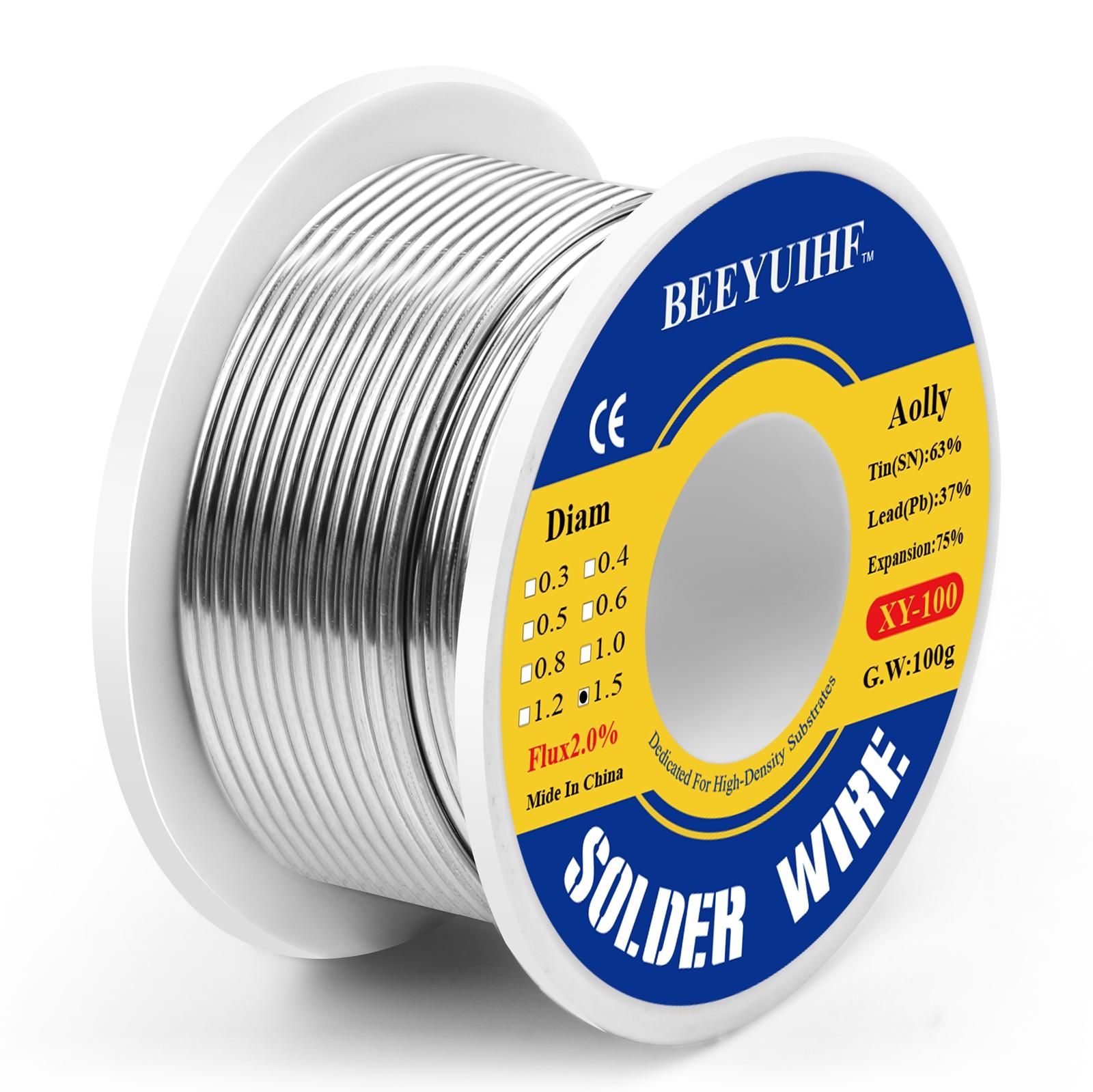 

100 г олово для припоя 63/37 олово с канифольным сердечником 0,5/0,6/0,8/1,0/1,2/1,5/2,0 мм катушка с канифольной сварочной проволокой в ​​рулоне, не требующий очистки флюс 2,0% 100g 1.5mm