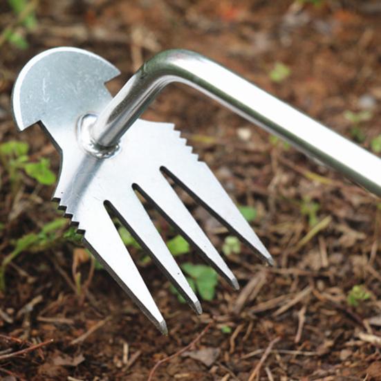 Weed Puller with Long Handle Rust Proof Steel Weeding Tool Hand Weeder Uprooting Tool for Garden Weed Removal In Narrow Spaces