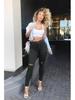 Jeans skinny déchirés à haute élasticité pour femmes euro-américaines