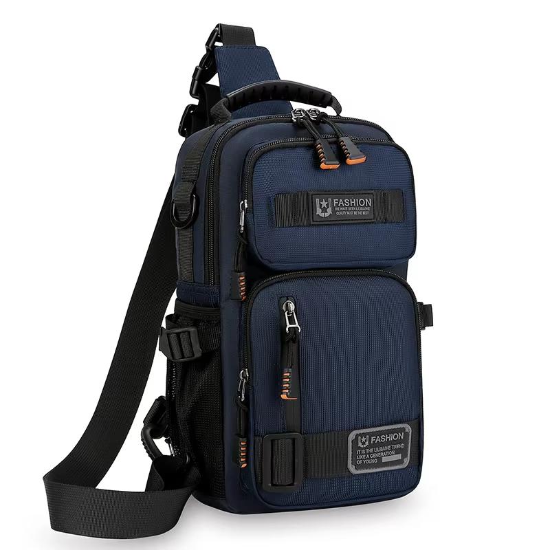 Sacoche de Camping pour Homme Sac de Poitrine Sacs Bandoulière Croisée en Oxford pour Homme Sac Décontracté Sac à Main Sac à Dos Masculin pour Randonnée Escalade Voyage en Plein Air