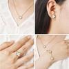 Anti Tarnish Jewellery Latest Stylish Clover Ring Earrings Bracelet Chain Pendant Combo Gifts Necklace Jewellery Set for Women & Girls