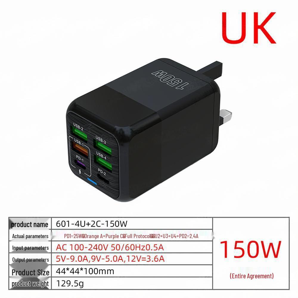 Ultra Fast 150W Multi-Port Charger with All-Protocol Support