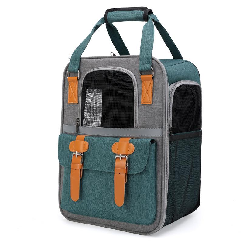 Sac à dos pour animaux de compagnie cage de transport à main pour chat sortie chien de petite et moyenne taille respirant grande capacité sac à dos sac portable