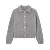 ELLE KIDS Girls' Cloud-Feel Wool Blend Lapel Cardigan