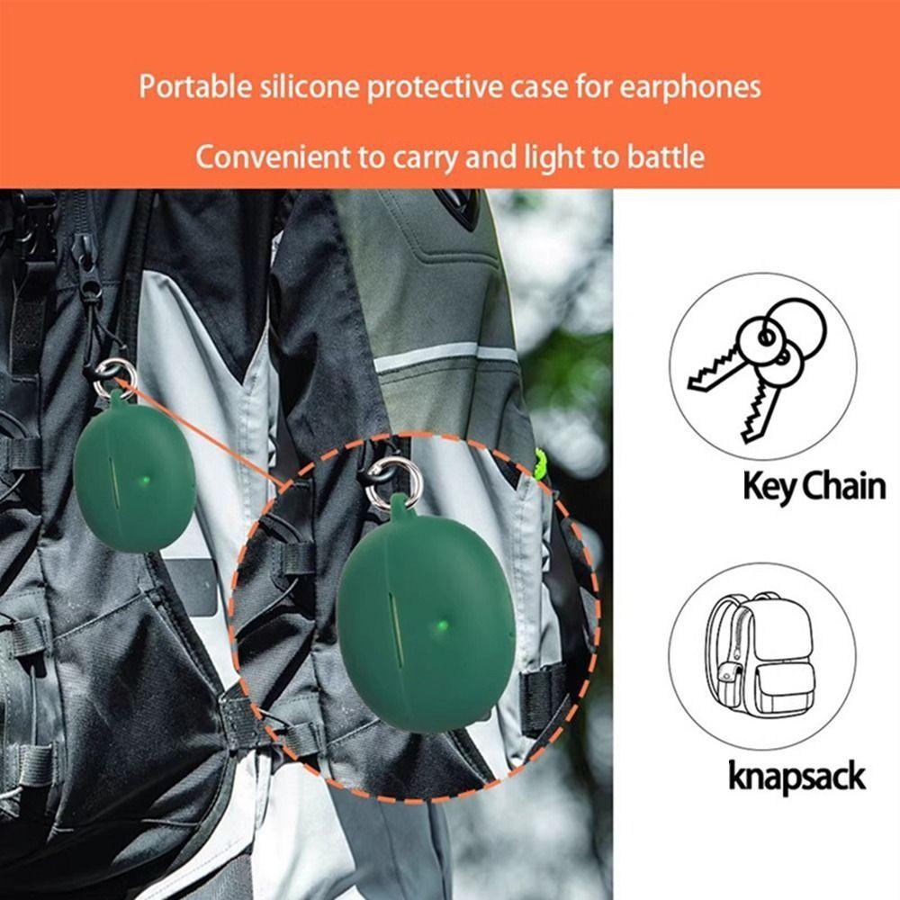 Anti-fall Earphone Case Silicone Dustproof Headphone Protective Case Shockproof Anti Scratch for QCY MeloBuds N20