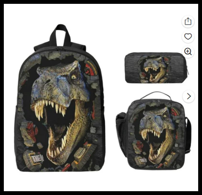 School Season Digital Printing Backpack Student Bag Large Capacity Children'S Messenger Bag Lunch Bag