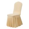 Universeller elastischer plissierter Stuhlhussenrock für Hochzeiten, Bankette, Hotels, Wohnungen und Restaurants.