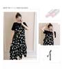 Plus Size Floral Cover-Belly Two-Piece Long Dress - Slim & Loose Fit for Summer
