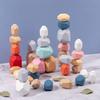 Montessori  Wooden Sorting Stacking Rocks Stones Sensory Toddler Toys Learning Toys Building Blocks Game for Kids Birthday Gifts