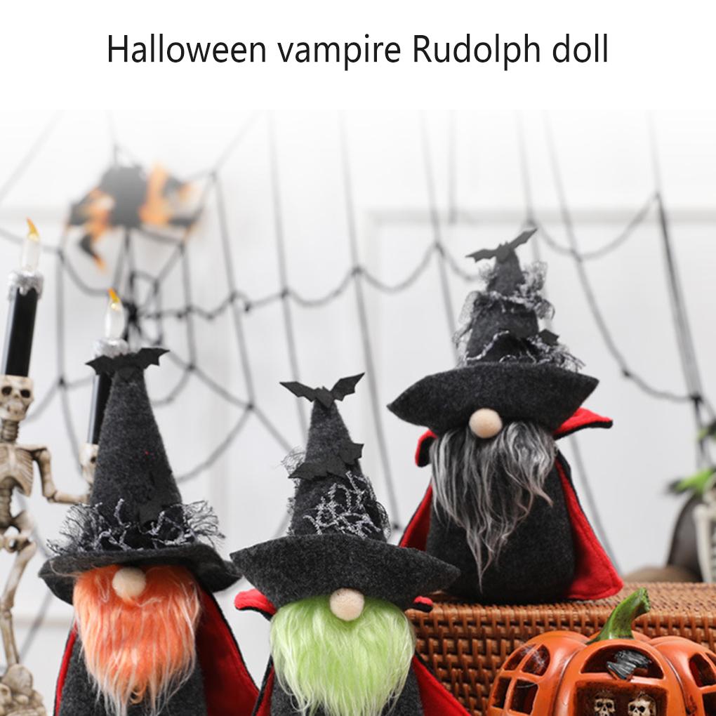 Halloween Gnome Doll Gifts Tabletop Decor Children Lovely Plush Toy Gift Party Props Faceless Dolls Gray Beard