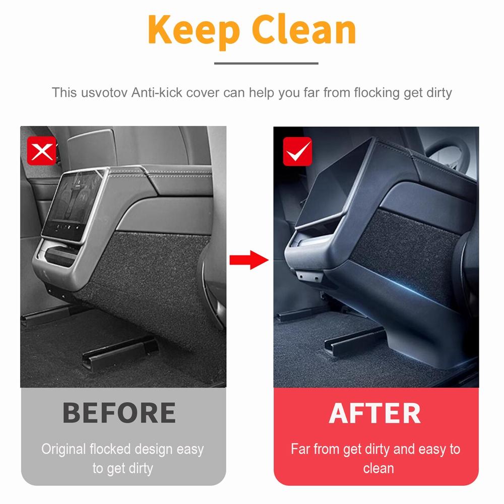 Rear Anti Kick Cover Protector Trim for Tesla Model Y Juniper Model 2025 2026 Air Condition Vent Outlet Kick Pad Mat Accessories