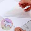 Sitengle Holographic Transparent Clear Holographic 6 Set of A4 Size Cutting DIY Oshikatsu of Stickers, Sheets, Types, 24, (210297mm), Self-Adhesive,