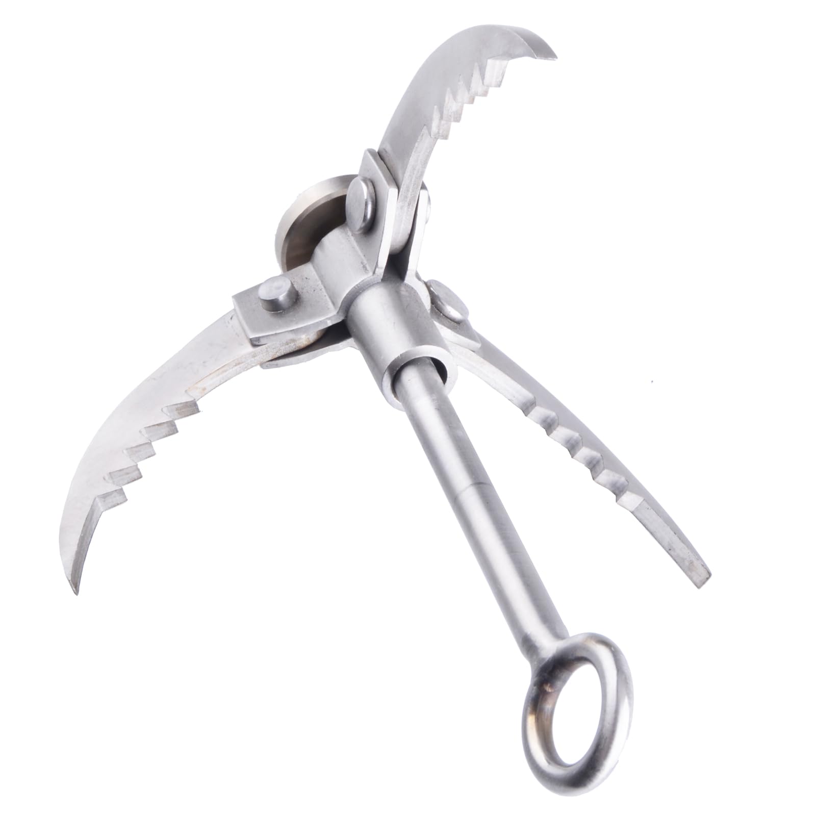 TRIWONDER Крюк-кошка, Крюк для скалолазания на открытом воздухе, Гравитационный крюк, Якорный крюк, Складной буксировочный крюк из нержавеющей стали (Серебро - 3 когтя)