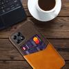 For Xiaomi 14T Case PU Leather Cloth Texture Hard PC Phone Cover with Card Holder