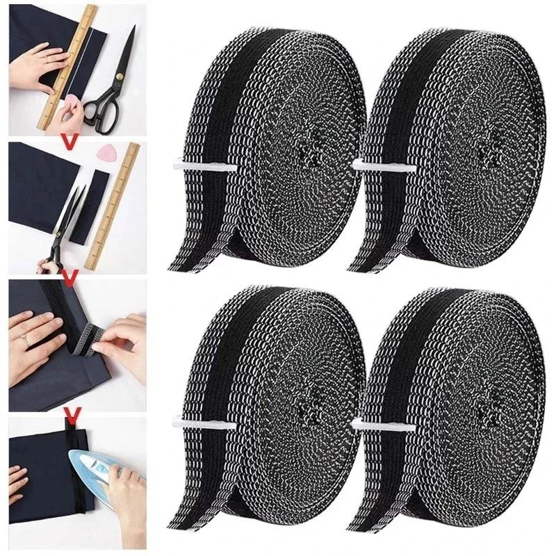 1-10M Self-Adhesive Iron-on Trouser Hemming Tape for Pants Jeans Length Shorten Repair DIY Apparel Sewing Fabricc