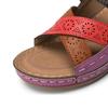 2025 Summer Women's Wedge Sandals: European & American Style, Color Block, One-Strap Design, In Stock