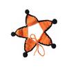 Five-pointed Star Pet Bib Knitted Bib, Handmade Shape Cat Crochet Small Dog with Black Pom-poms for Cats Dogs Halloween Outfit Non-tightening Collar