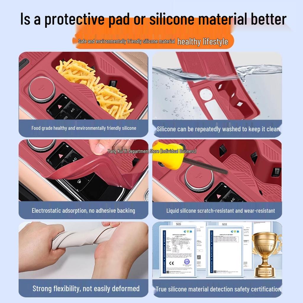 Silicone Anti-slip Mat for Chery Fengyun T9 Console & Cup Holder